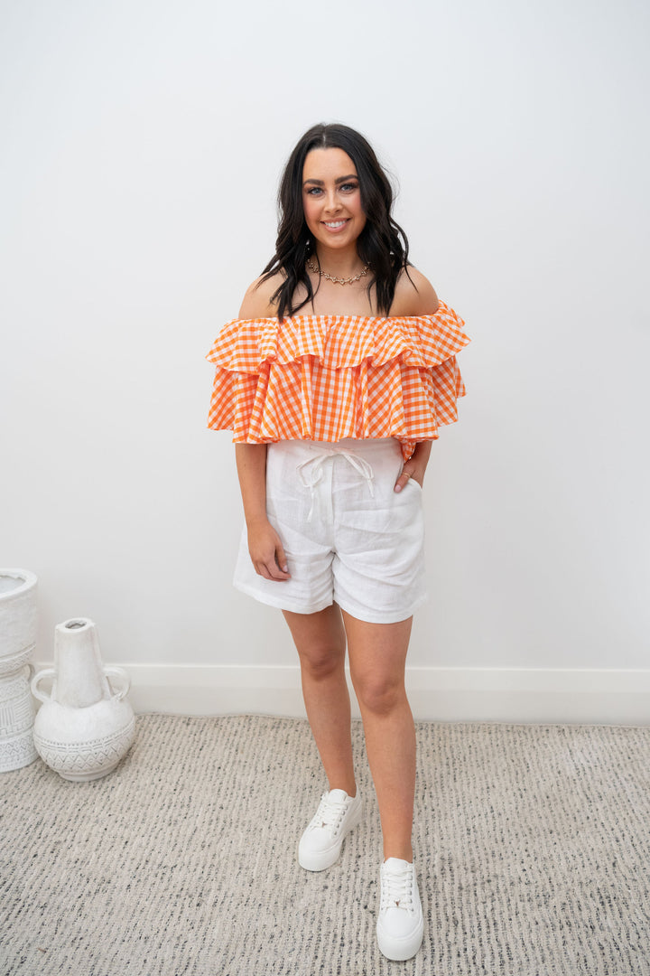 Sophie Top Marigold Gingham