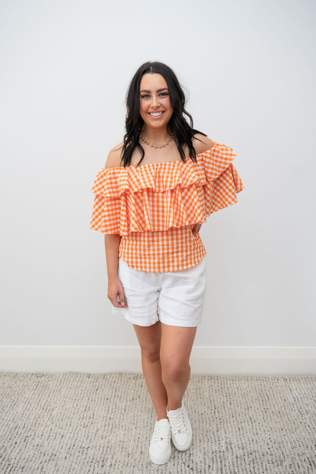 Sophie Top Marigold Gingham