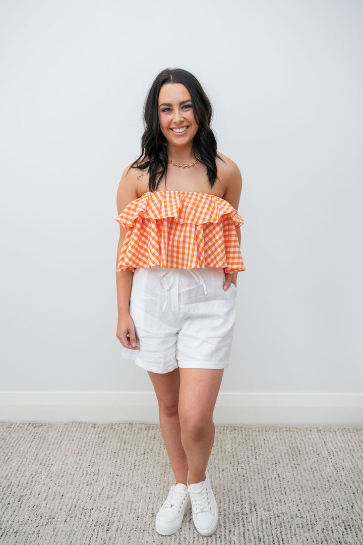 Sophie Top Marigold Gingham