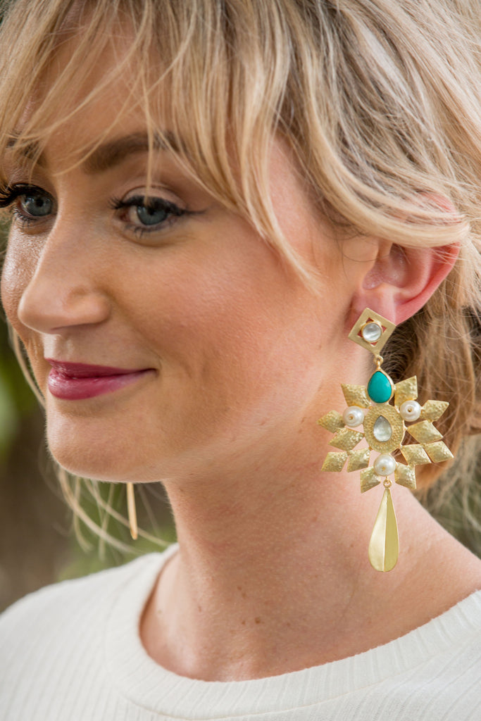 Empire Earring - TURQUOISE